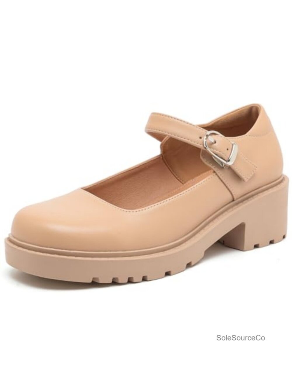 Women's Platform Mary Jane Oxfords Faux Leather Chunky Heel